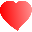 download Heart clipart image with 0 hue color