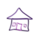download Glowing Home clipart image with 270 hue color