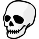 download Skull clipart image with 0 hue color