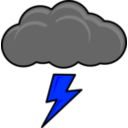 download Thundercloud clipart image with 180 hue color