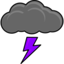 download Thundercloud clipart image with 225 hue color