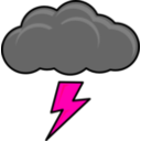 download Thundercloud clipart image with 270 hue color