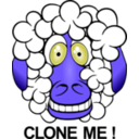 download Funny Sheep clipart image with 225 hue color