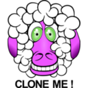 download Funny Sheep clipart image with 270 hue color