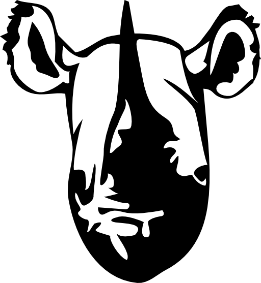 Black Rhino Head