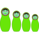 download Matrioshka clipart image with 90 hue color