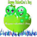 download Happy Valentine Smiley Emoticon clipart image with 90 hue color