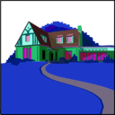 download Architetto Casa In Campagna clipart image with 135 hue color