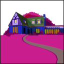 download Architetto Casa In Campagna clipart image with 225 hue color