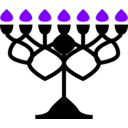 download Menorah clipart image with 270 hue color