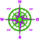 download Compass Rose clipart image with 45 hue color