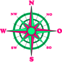download Compass Rose clipart image with 90 hue color