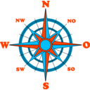 download Compass Rose clipart image with 135 hue color