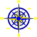 download Compass Rose clipart image with 180 hue color