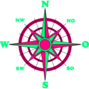 download Compass Rose clipart image with 270 hue color