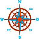 download Compass Rose clipart image with 315 hue color