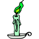 download Candle clipart image with 90 hue color