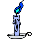 download Candle clipart image with 180 hue color