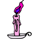 download Candle clipart image with 270 hue color
