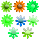 download Vector Flowers clipart image with 90 hue color