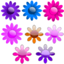 download Vector Flowers clipart image with 270 hue color
