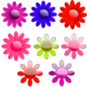 download Vector Flowers clipart image with 315 hue color