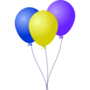 download Balloons clipart image with 225 hue color