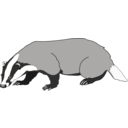 download Badger clipart image with 45 hue color