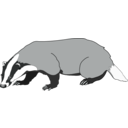 download Badger clipart image with 180 hue color