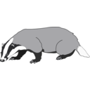 download Badger clipart image with 225 hue color