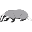 download Badger clipart image with 270 hue color