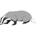 download Badger clipart image with 315 hue color