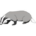 download Badger clipart image with 0 hue color