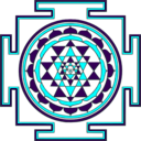 download Mandala clipart image with 180 hue color