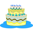 download Cake clipart image with 180 hue color