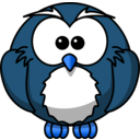 download Cartoon Owl clipart image with 180 hue color