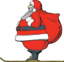 Skiing Santa