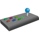 download Retro Arcade Joystick clipart image with 90 hue color
