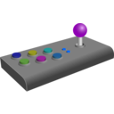 download Retro Arcade Joystick clipart image with 180 hue color