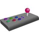 download Retro Arcade Joystick clipart image with 225 hue color