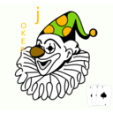 download Joker clipart image with 45 hue color