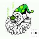 download Joker clipart image with 90 hue color