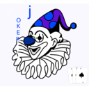 download Joker clipart image with 225 hue color