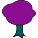 download Tree clipart image with 180 hue color