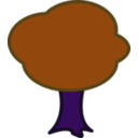 download Tree clipart image with 270 hue color