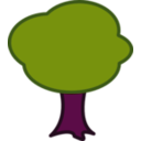 download Tree clipart image with 315 hue color