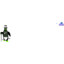 download Penguin In Tux Bordered Correctly clipart image with 45 hue color