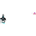 download Penguin In Tux Bordered Correctly clipart image with 135 hue color