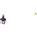 download Penguin In Tux Bordered Correctly clipart image with 225 hue color