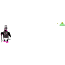 download Penguin In Tux Bordered Correctly clipart image with 270 hue color